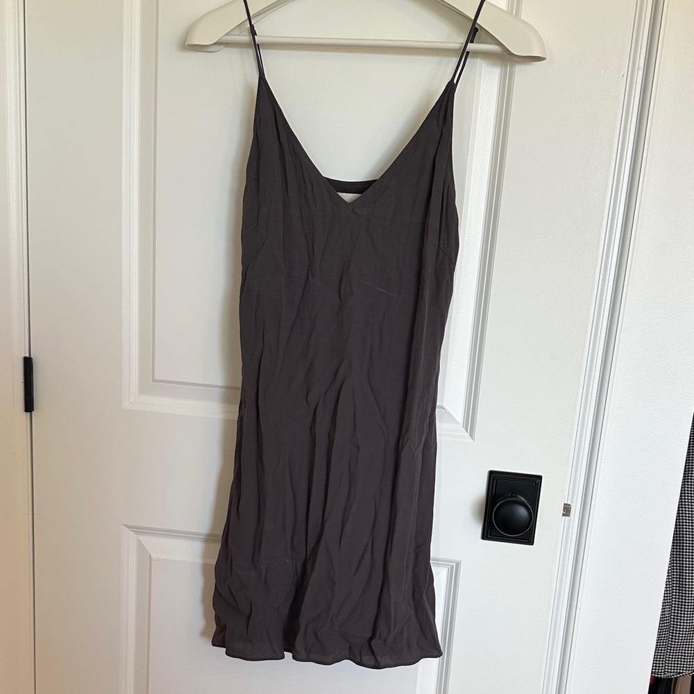 Aritzia M Gray Spaghetti Strap Dress